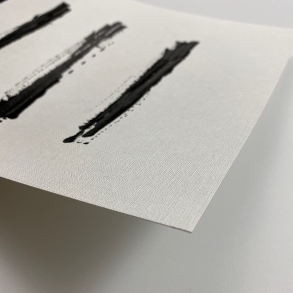 Abstract Acrylic Original Painting On Canvas Paper 9X12 Wall Art Black White - Picture 2 of 5